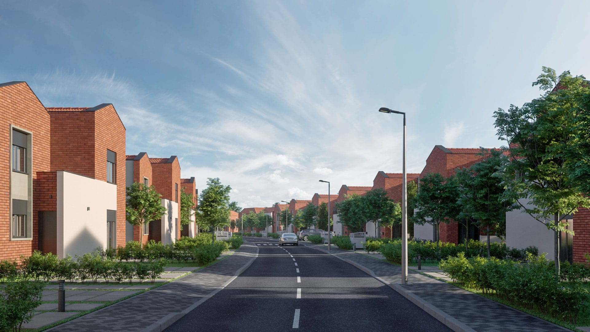Pamje ajrore e komunitetit modern të banimit Cherry Village në Prishtinë